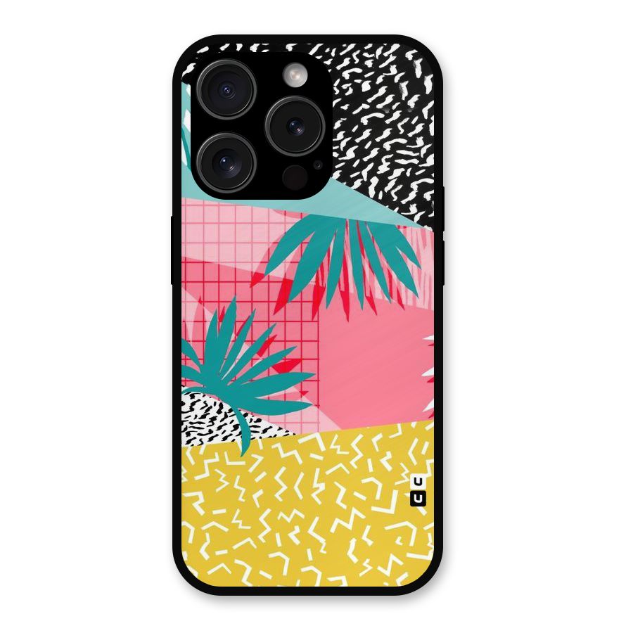 Abstract Grass Hues Metal Back Case for iPhone 15 Pro