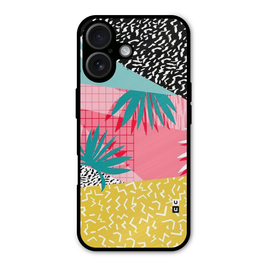 Abstract Grass Hues Metal Back Case for iPhone 16