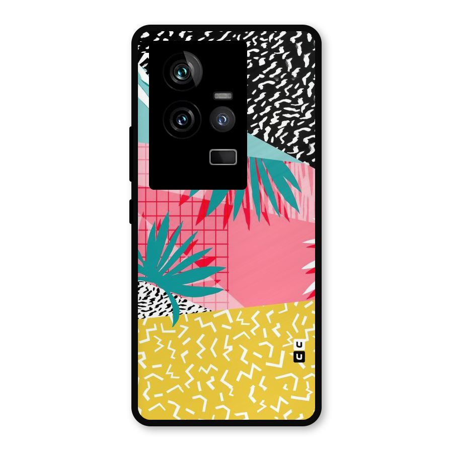Abstract Grass Hues Metal Back Case for iQOO 11 5G