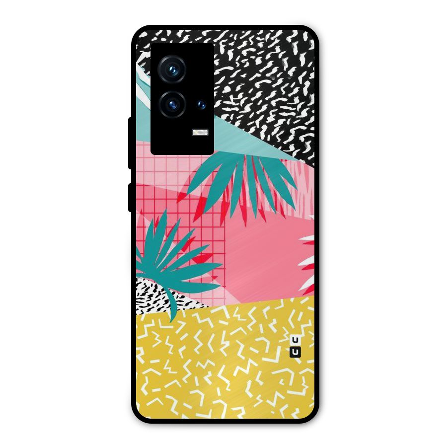 Abstract Grass Hues Metal Back Case for iQOO 9 5G