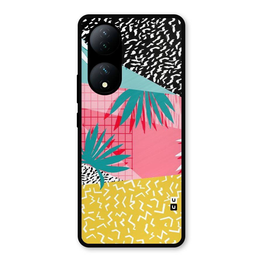 Abstract Grass Hues Metal Back Case for iQOO Z7s