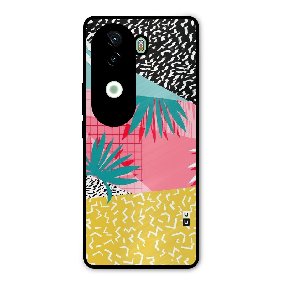 Abstract Grass Hues Metal Back Case for iQOO Z9s