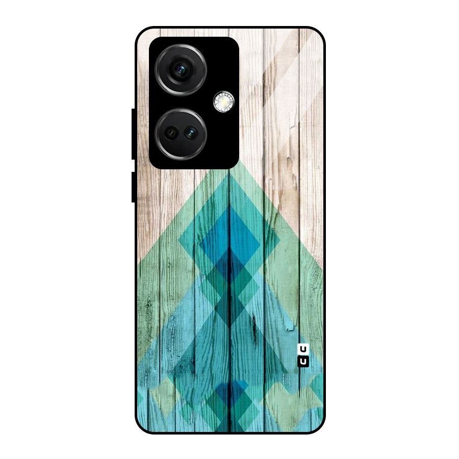 Abstract Green And Wood Glass Back Case for OnePlus Nord CE 3 5G