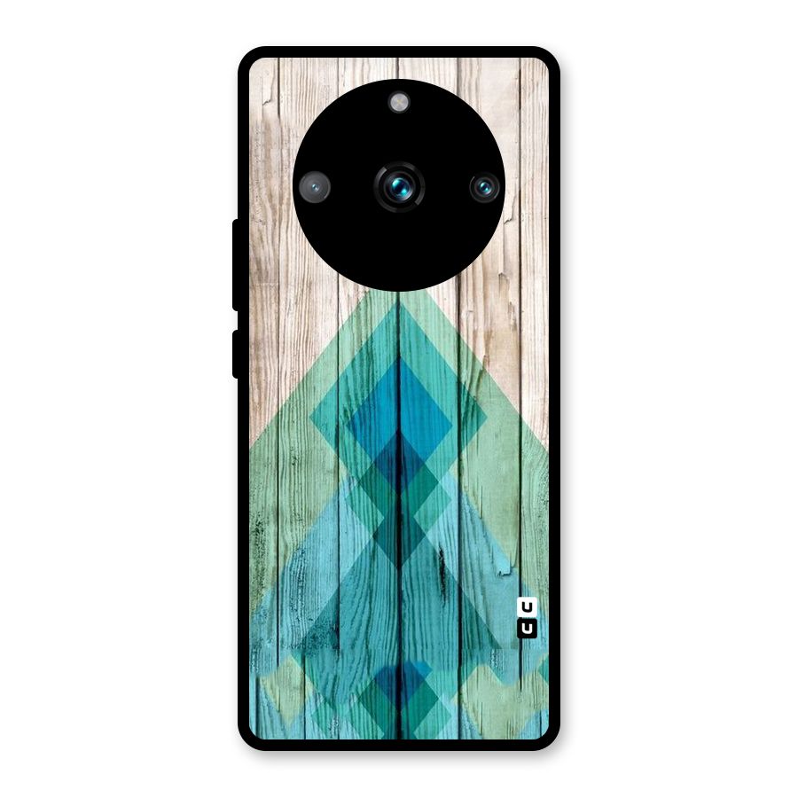 Abstract Green And Wood Glass Back Case for Realme Narzo 60 Pro