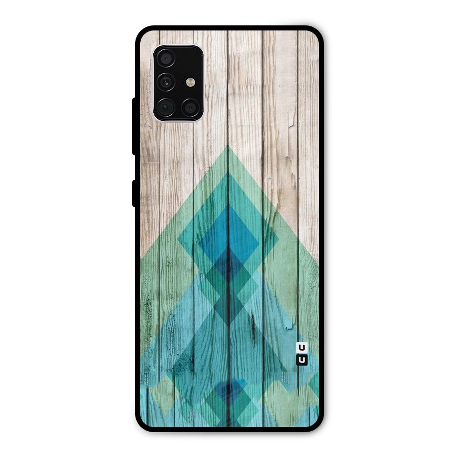 Abstract Green And Wood Metal Back Case for Galaxy A51