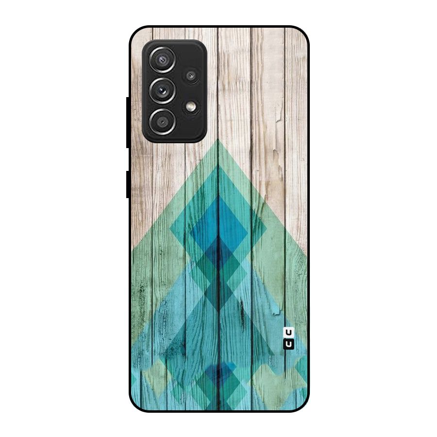 Abstract Green And Wood Metal Back Case for Galaxy A52s 5G