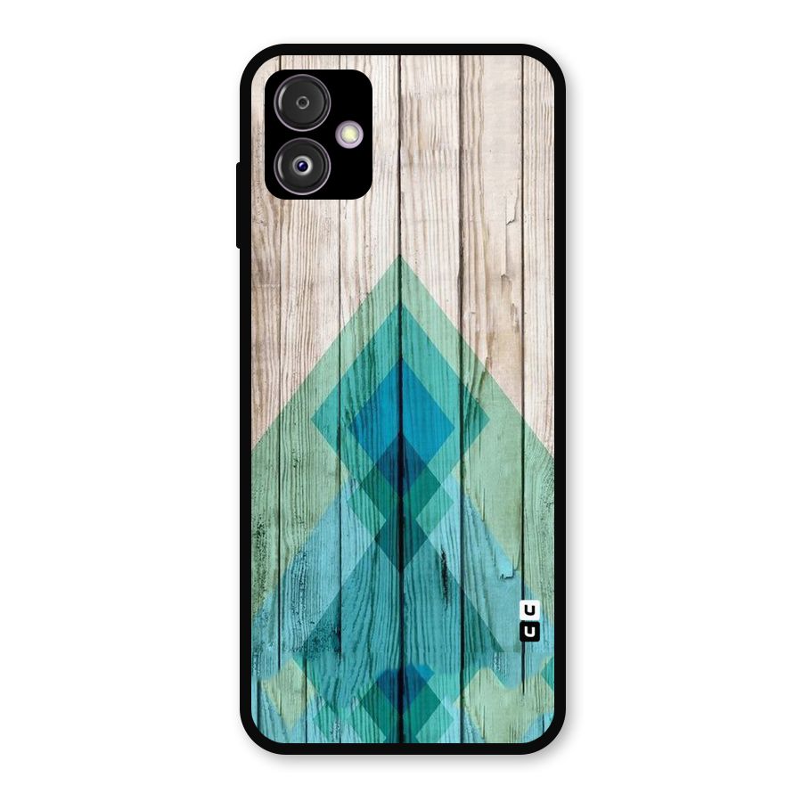Abstract Green And Wood Metal Back Case for Galaxy F14