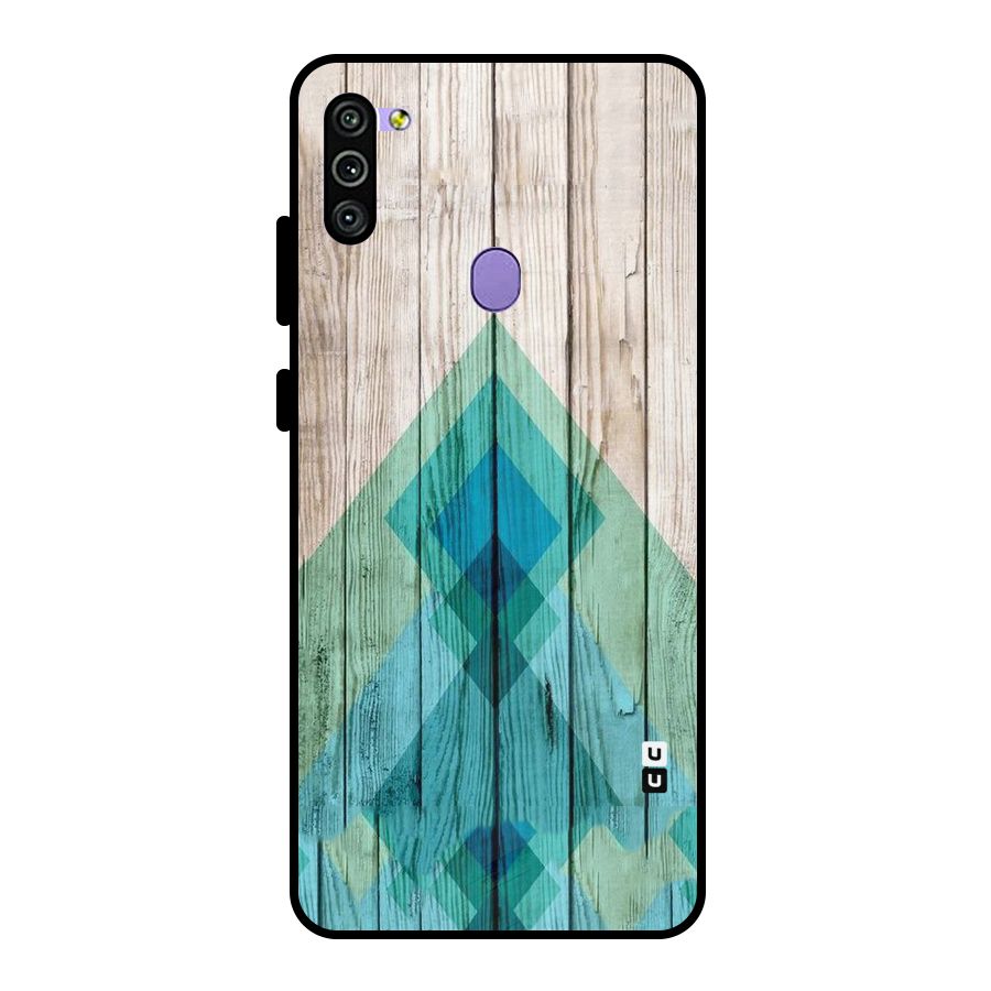 Abstract Green And Wood Metal Back Case for Galaxy M11