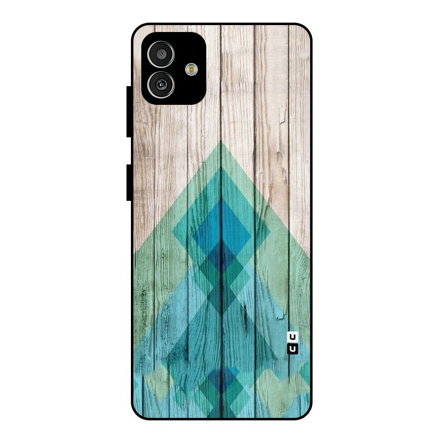 Abstract Green And Wood Metal Back Case for Galaxy M13 5G