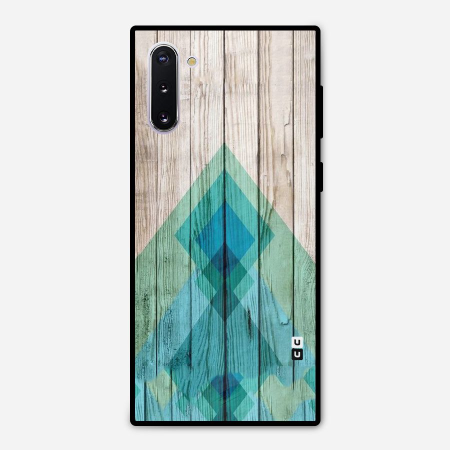 Abstract Green And Wood Metal Back Case for Galaxy Note 10