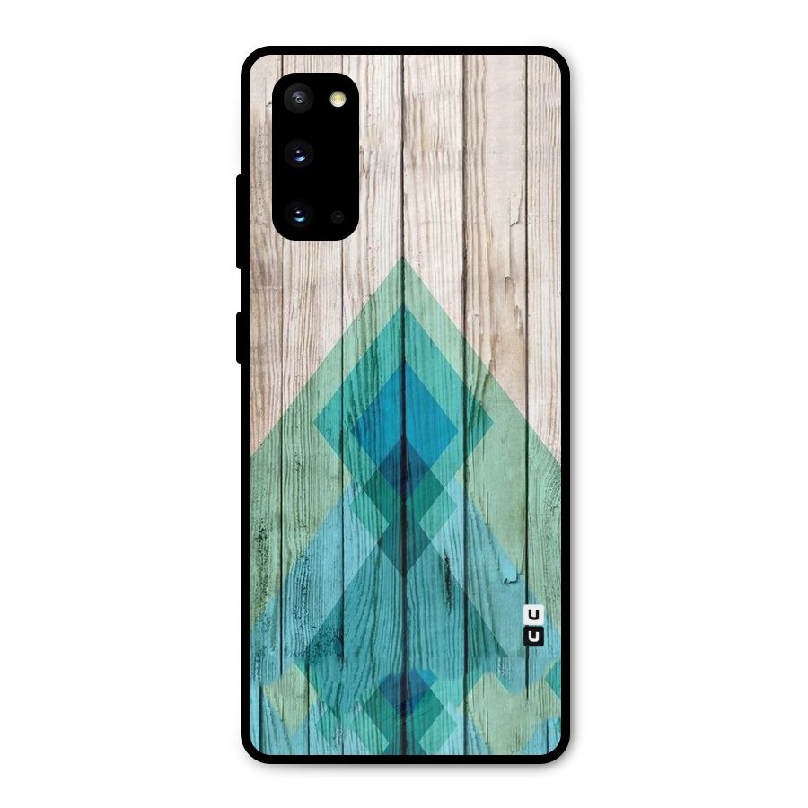 Abstract Green And Wood Metal Back Case for Galaxy S20