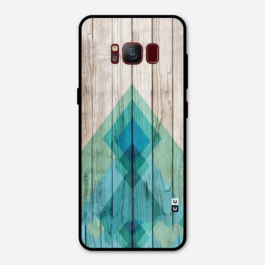 Abstract Green And Wood Metal Back Case for Galaxy S8