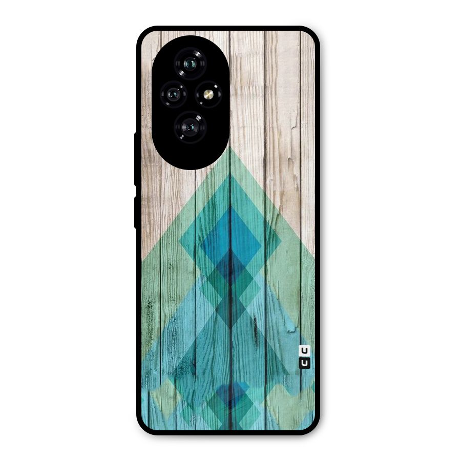 Abstract Green And Wood Metal Back Case for Honor 200