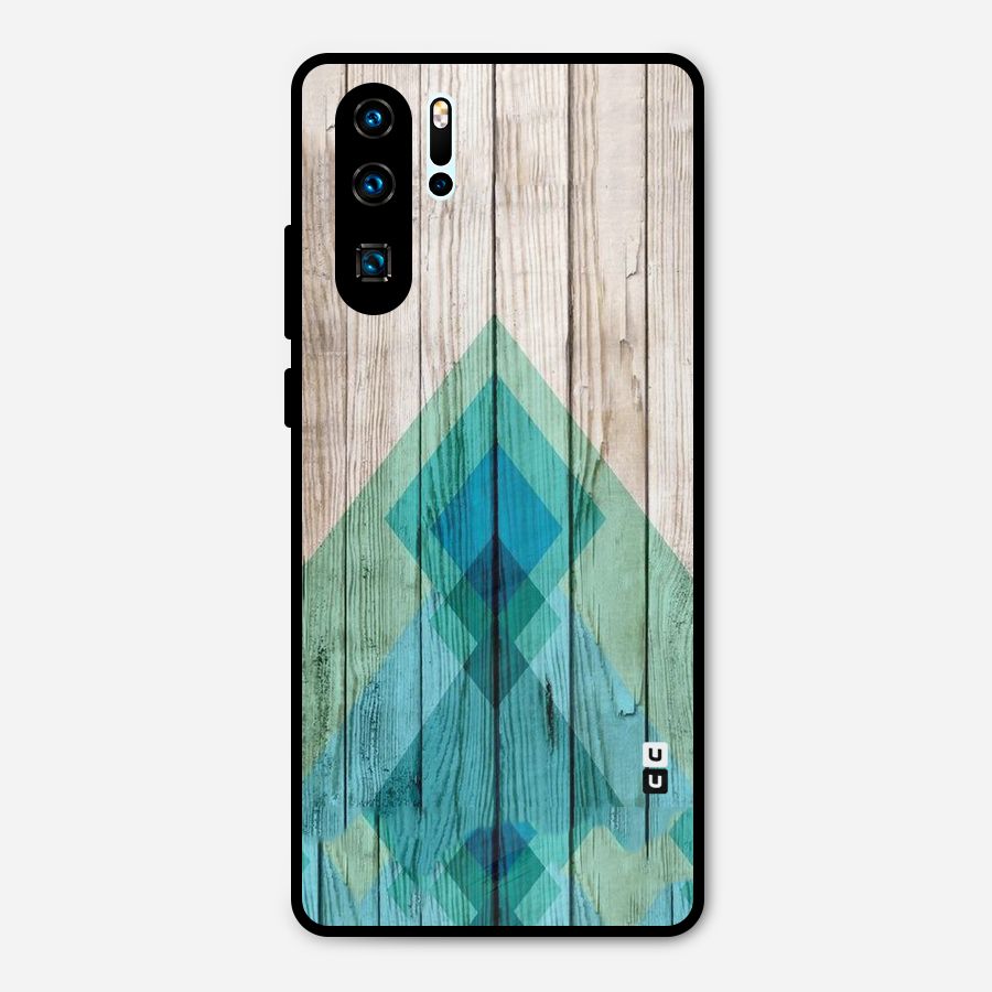 Abstract Green And Wood Metal Back Case for Huawei P30 Pro