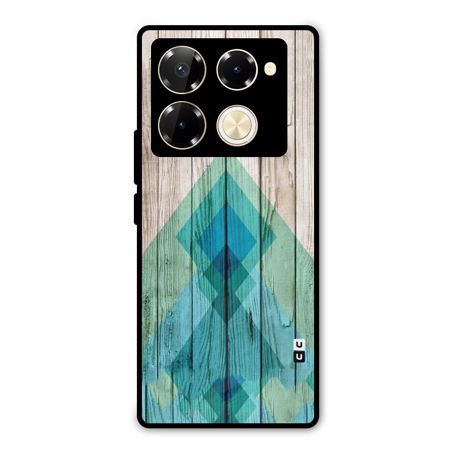 Abstract Green And Wood Metal Back Case for Infinix Note 40 Pro