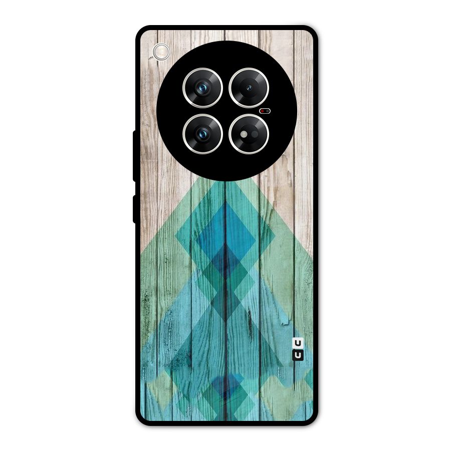 Abstract Green And Wood Metal Back Case for Infinix Zero 40 5G