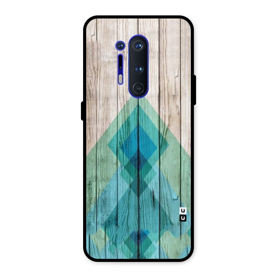 Abstract Green And Wood Metal Back Case for OnePlus 8 Pro