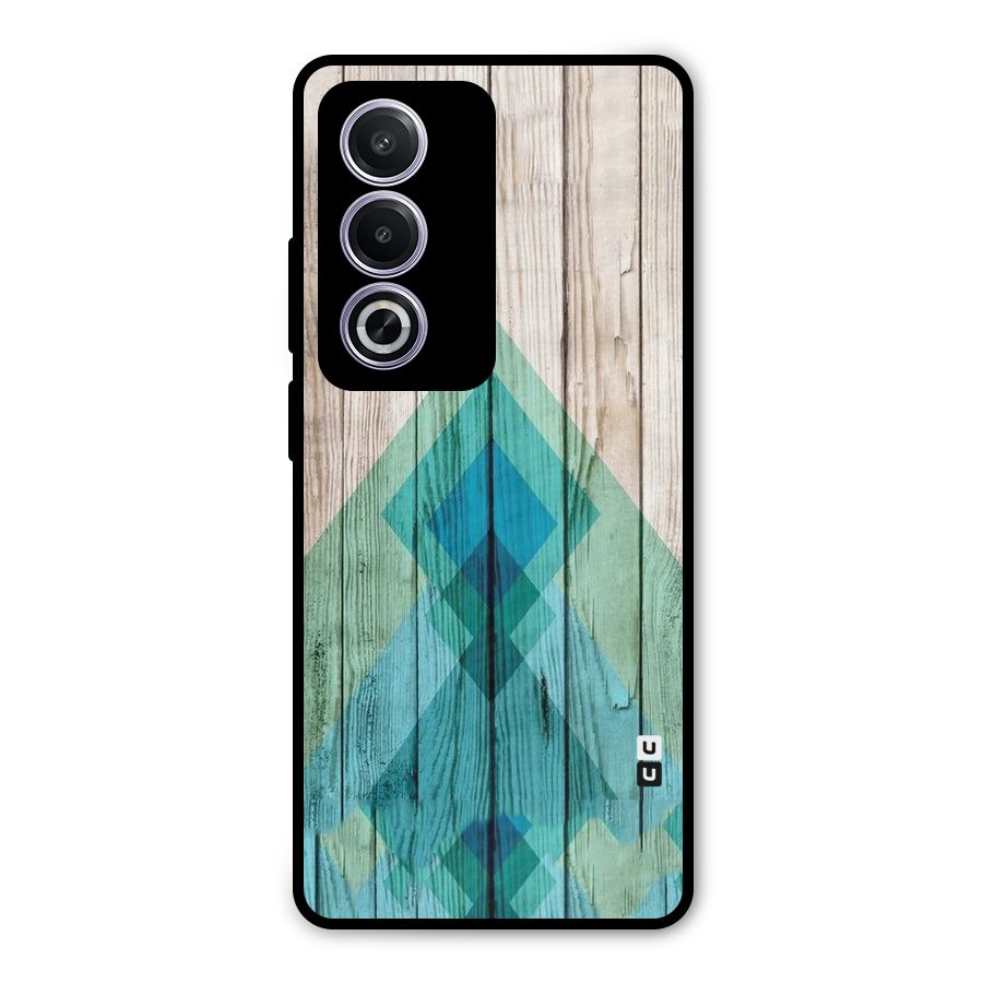 Abstract Green And Wood Metal Back Case for Oppo K12x
