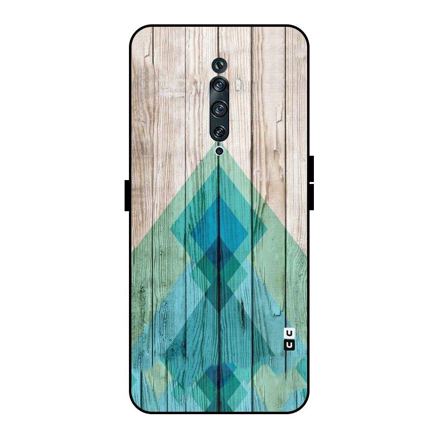Abstract Green And Wood Metal Back Case for Oppo Reno2 Z