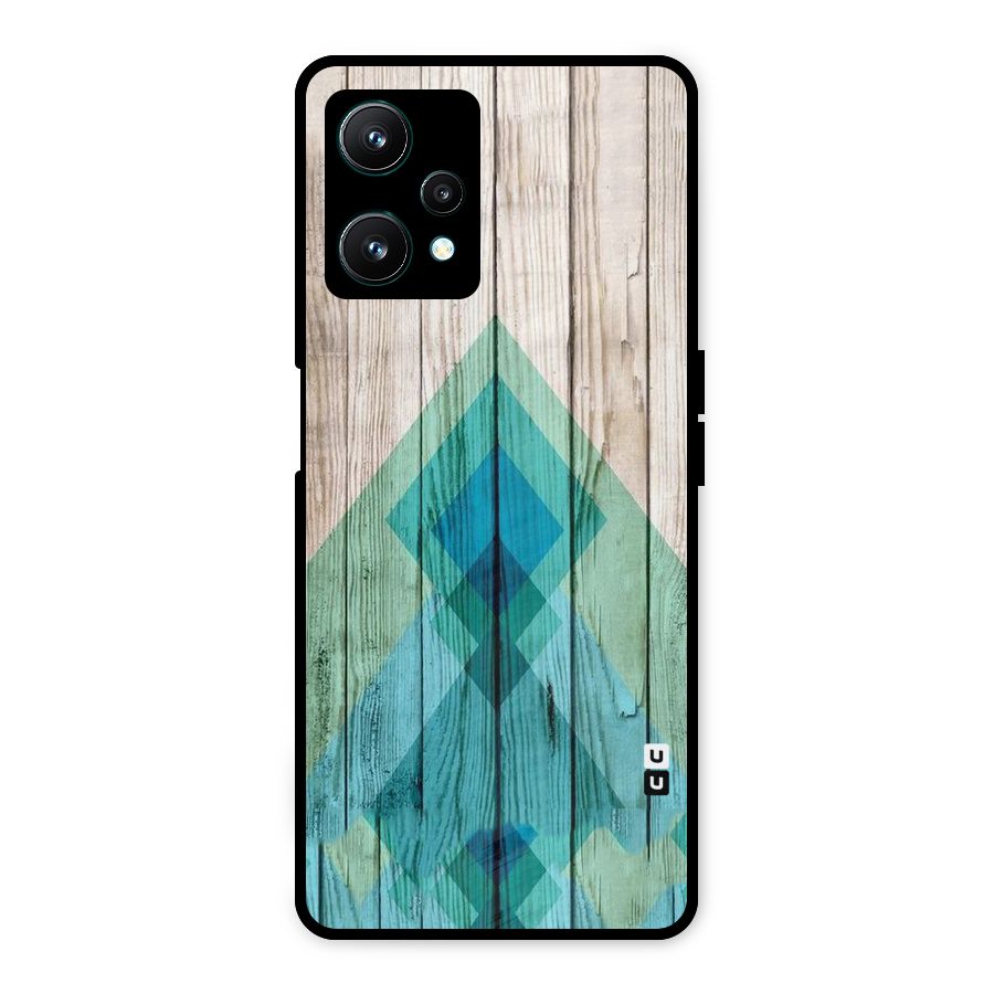 Abstract Green And Wood Metal Back Case for Realme 9 Pro 5G