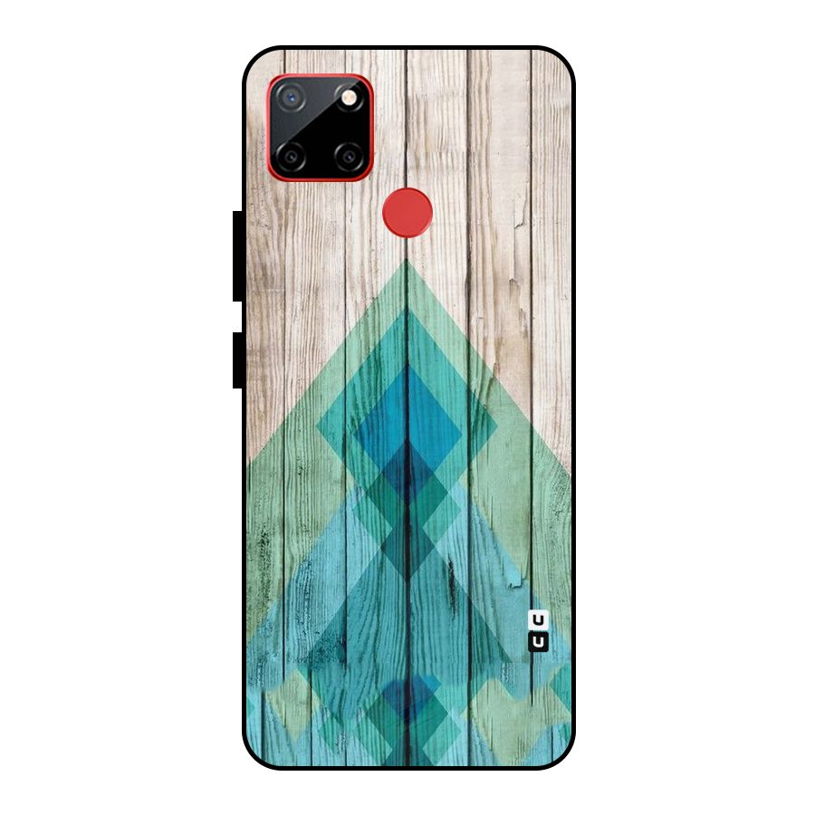 Abstract Green And Wood Metal Back Case for Realme C12