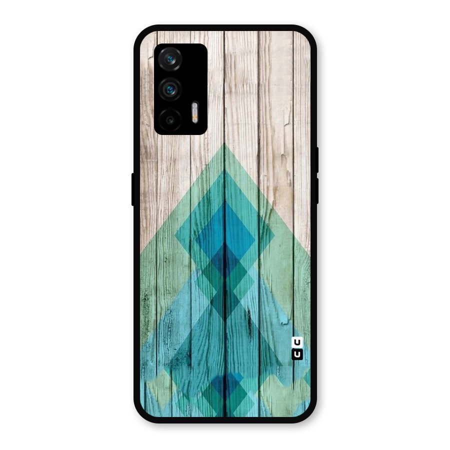 Abstract Green And Wood Metal Back Case for Realme GT 5G