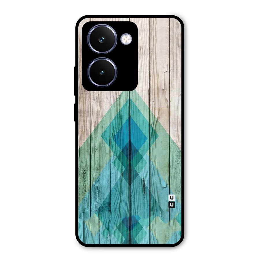 Abstract Green And Wood Metal Back Case for Realme P3 Ultra