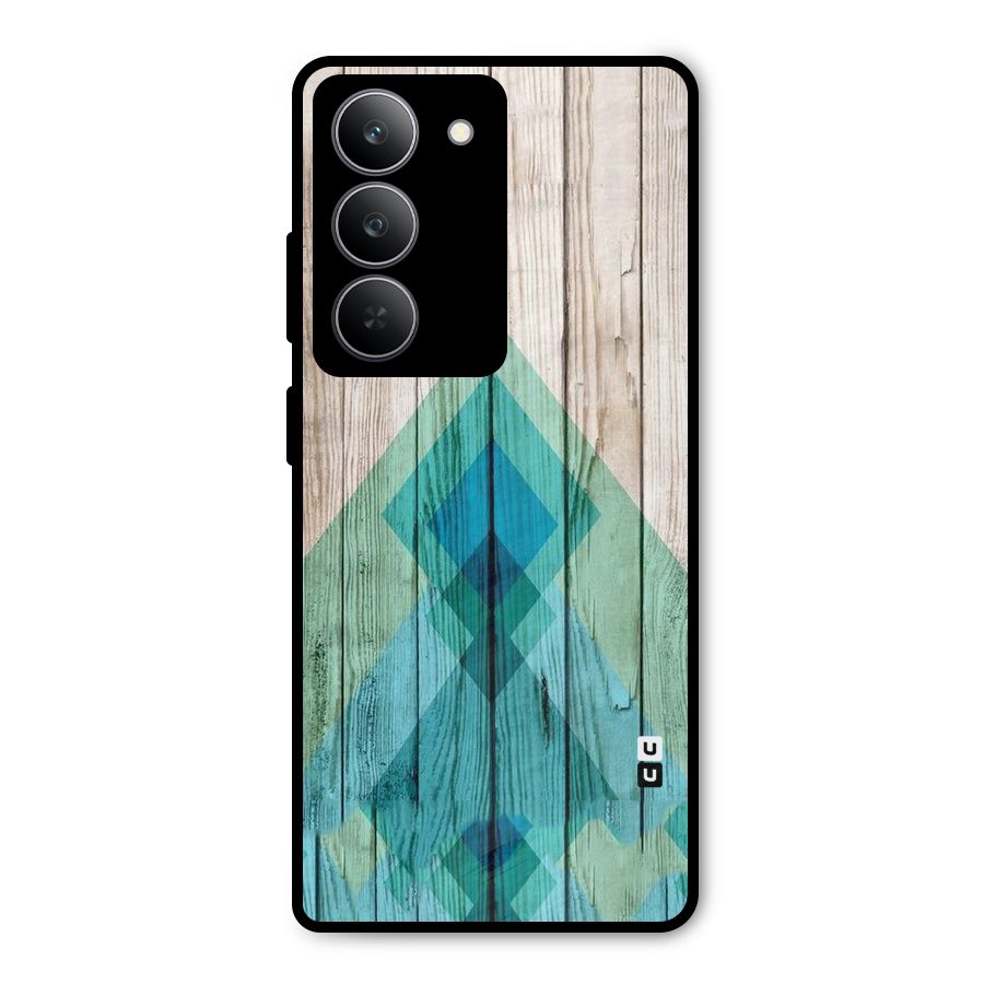 Abstract Green And Wood Metal Back Case for Realme P3x