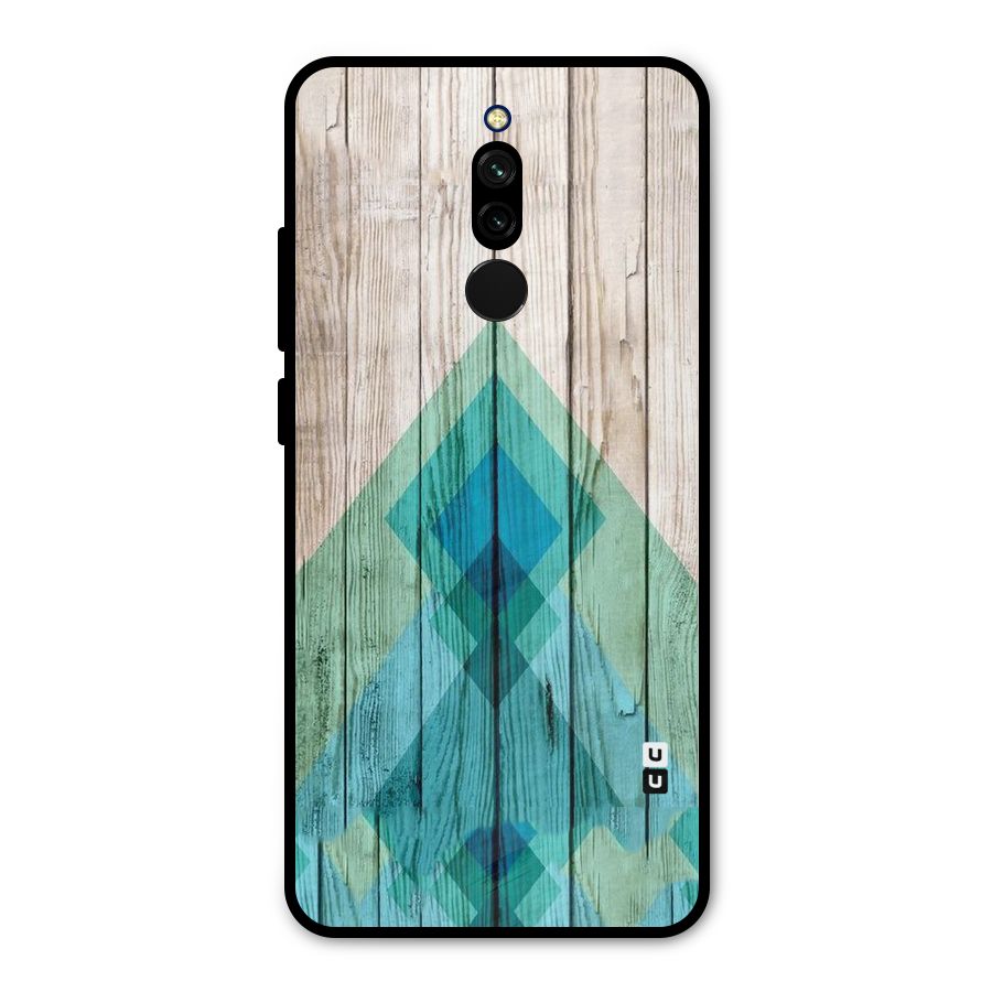 Abstract Green And Wood Metal Back Case for Redmi 8