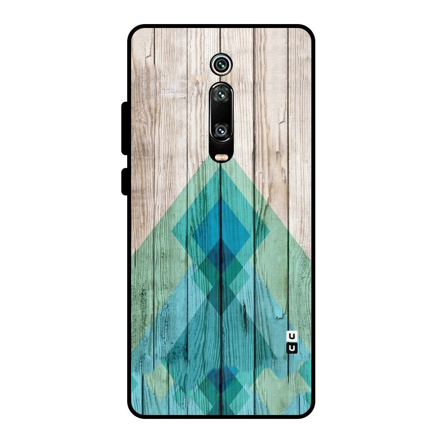Abstract Green And Wood Metal Back Case for Redmi K20 Pro