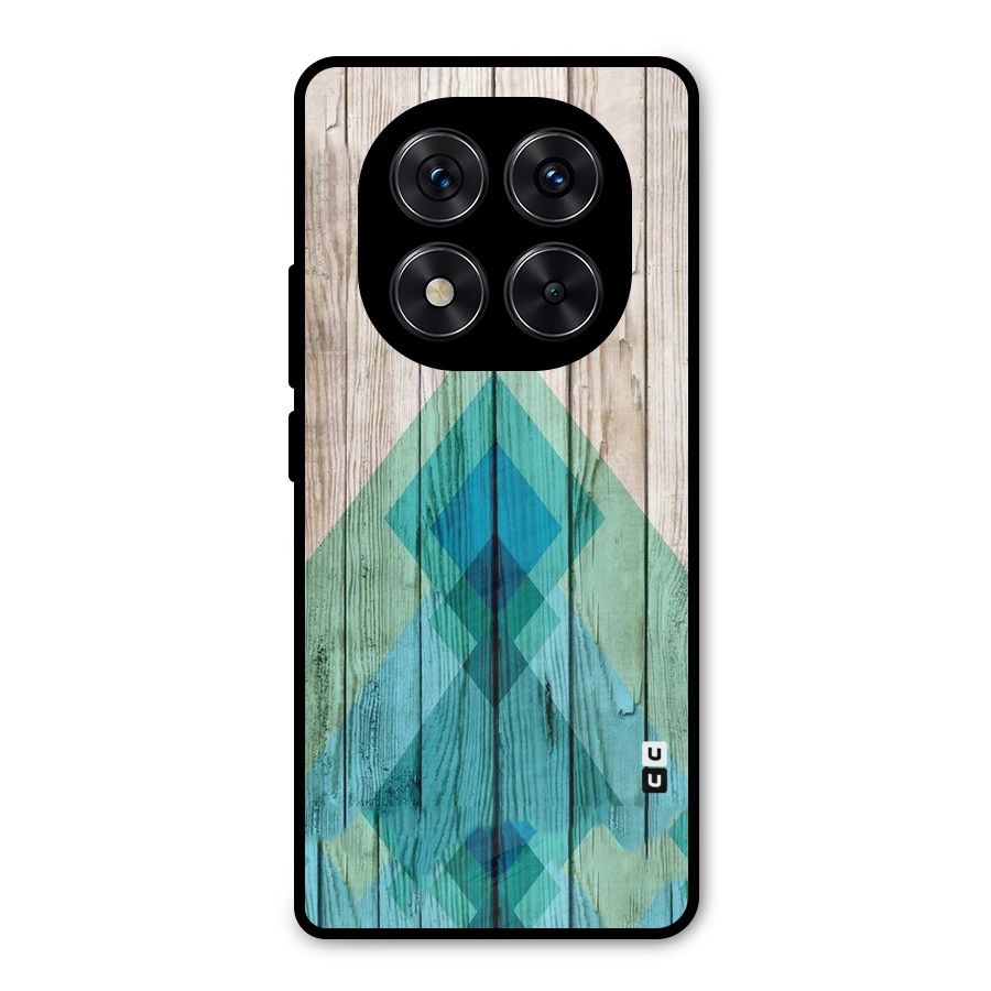Abstract Green And Wood Metal Back Case for Redmi Note 14 Pro 5G