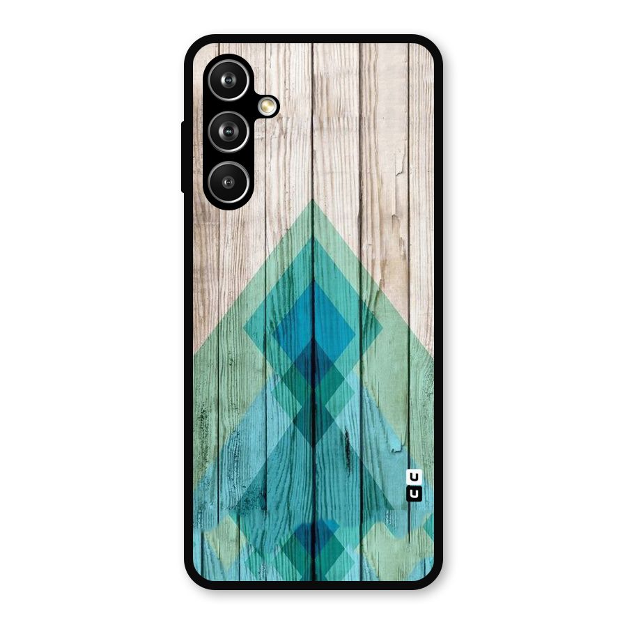 Abstract Green And Wood Metal Back Case for Samsung Galaxy M54