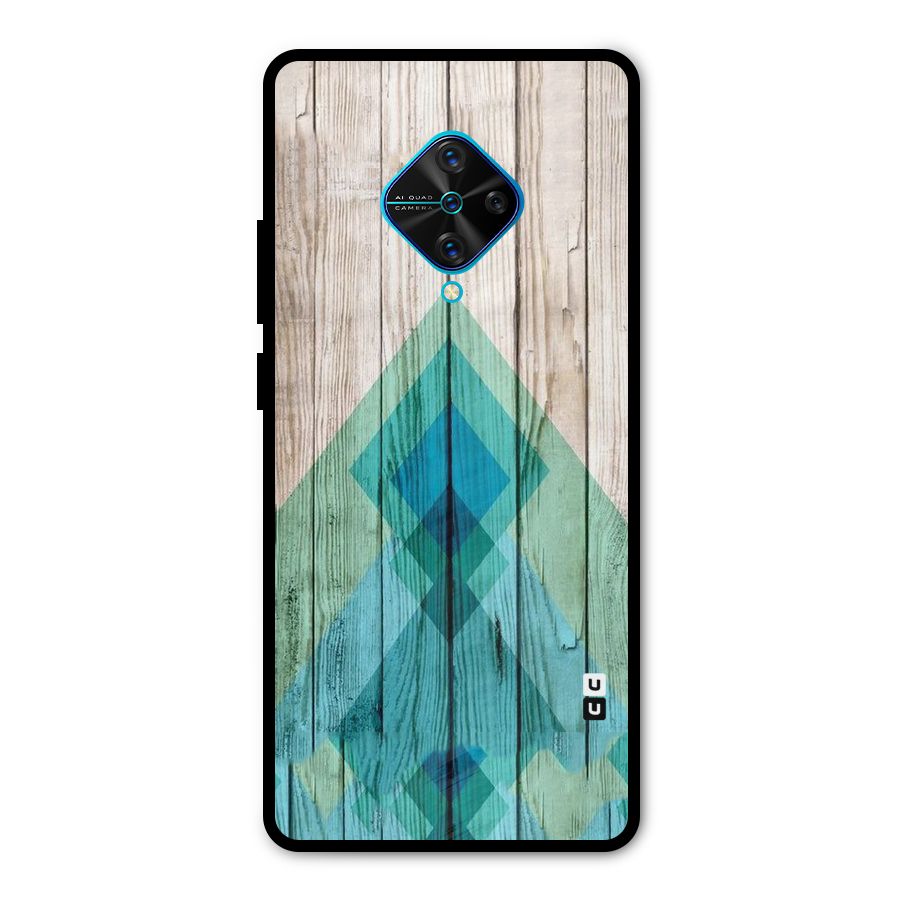 Abstract Green And Wood Metal Back Case for Vivo S1 Pro