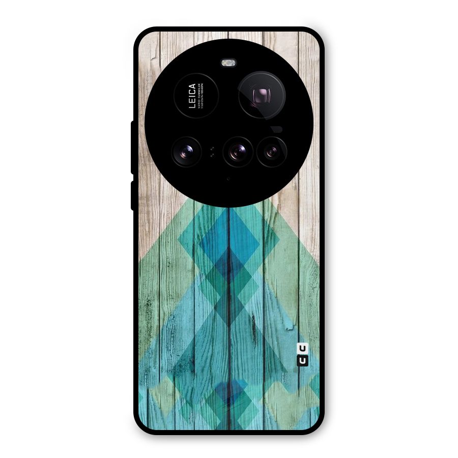 Abstract Green And Wood Metal Back Case for Xiaomi 15 Ultra