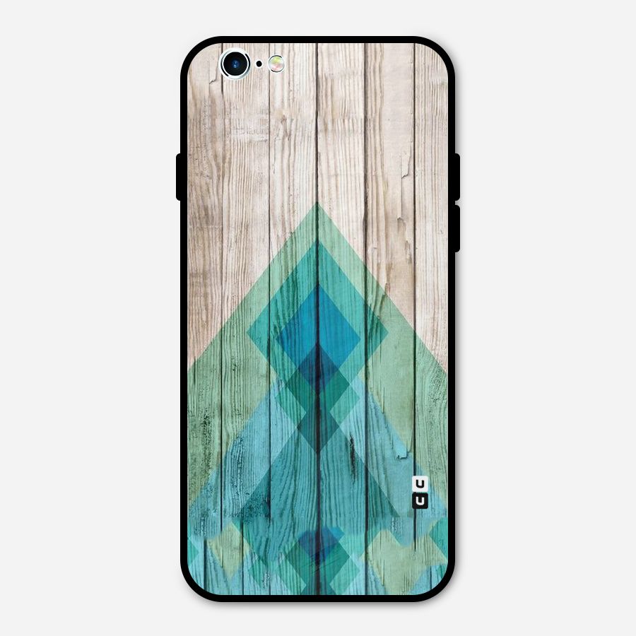 Abstract Green And Wood Metal Back Case for iPhone 6 6s