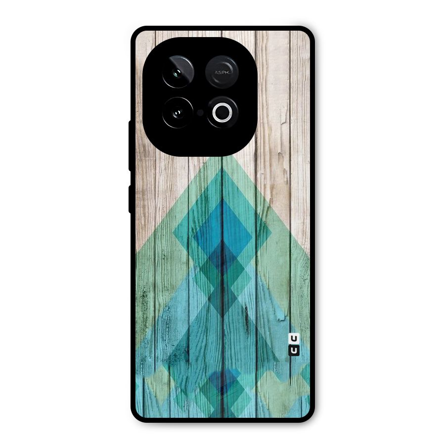 Abstract Green And Wood Metal Back Case for iQOO Neo 10