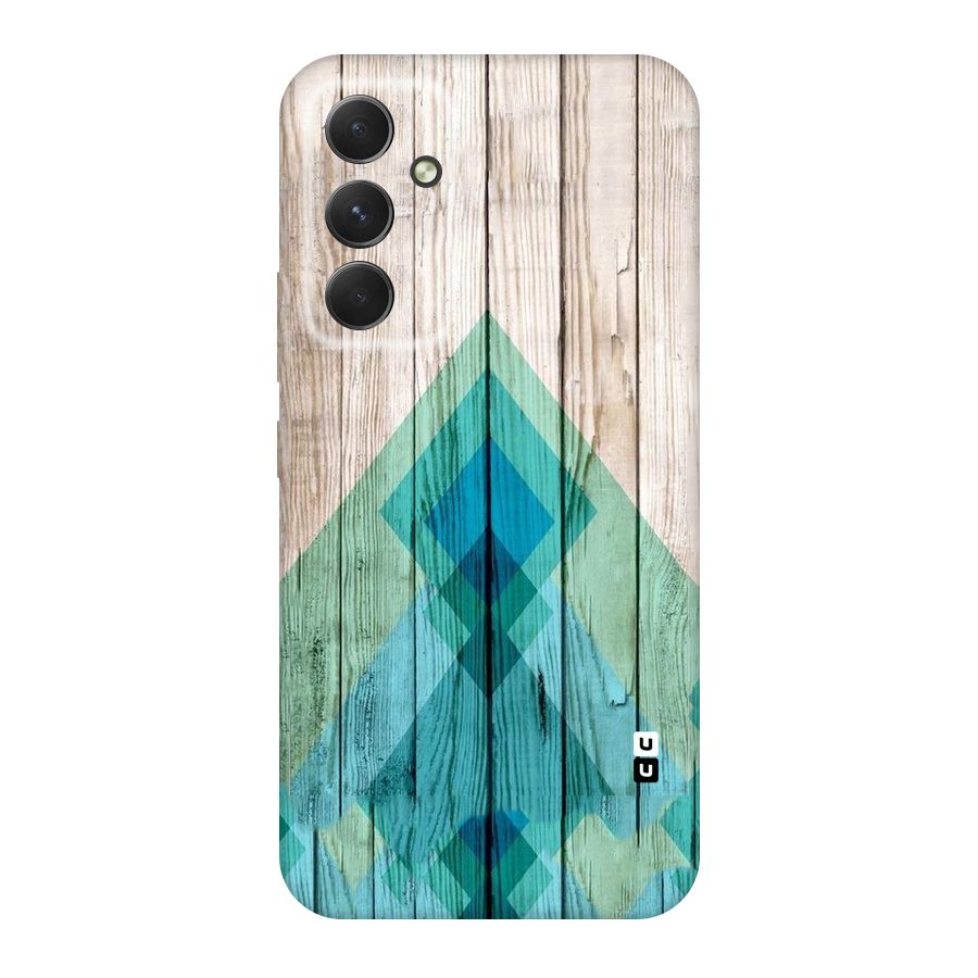 Abstract Green And Wood Original Polycarbonate Back Case for Galaxy A54