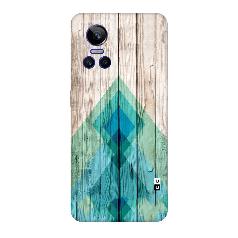 Abstract Green And Wood Original Polycarbonate Back Case for Realme GT Neo 3