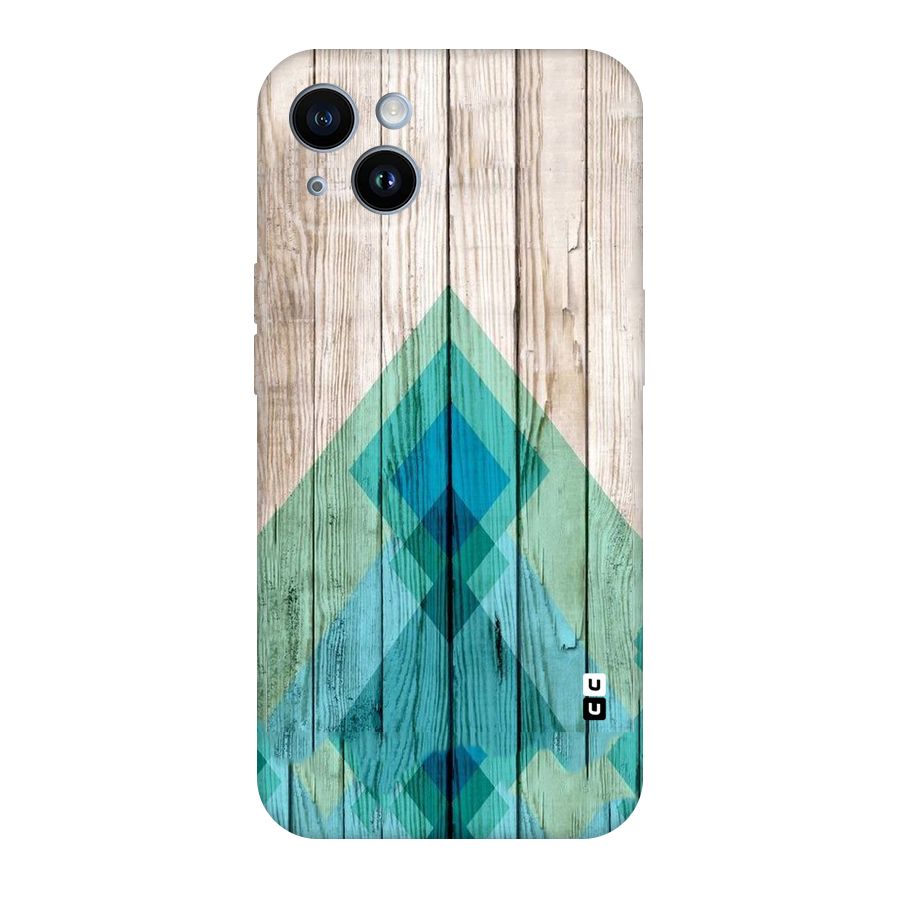 Abstract Green And Wood Original Polycarbonate Back Case for iPhone 14