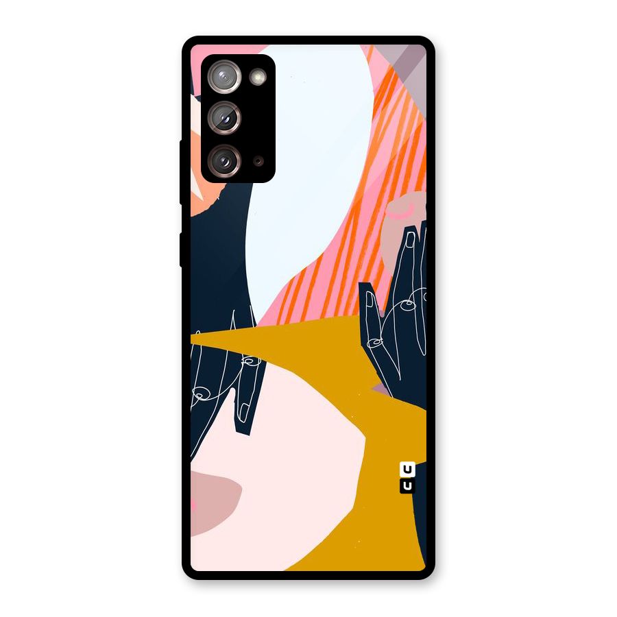 Abstract Hands Glass Back Case for Galaxy Note 20
