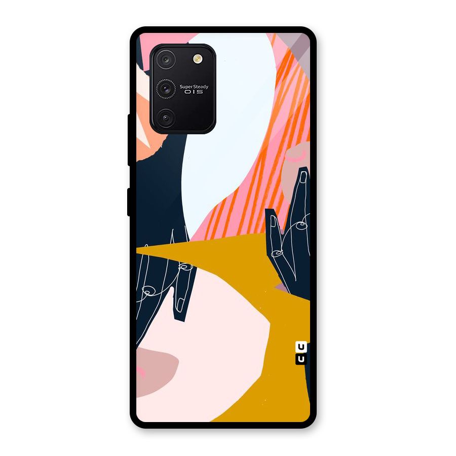Abstract Hands Glass Back Case for Galaxy S10 Lite
