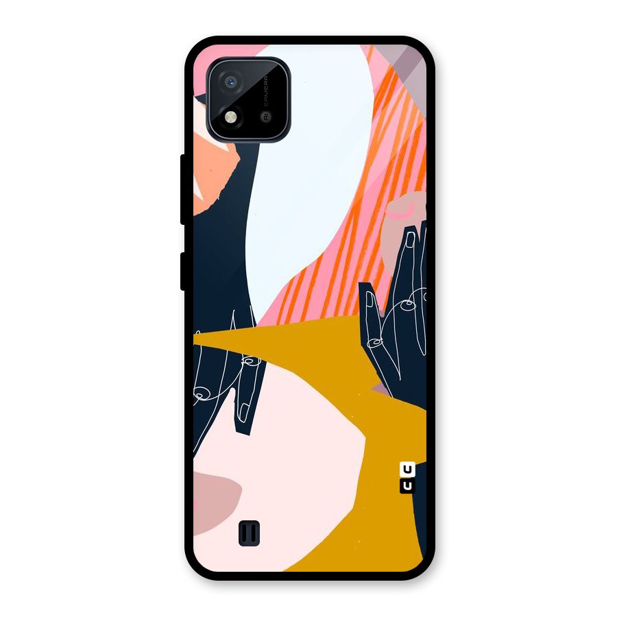 Abstract Hands Glass Back Case for Realme C11 2021