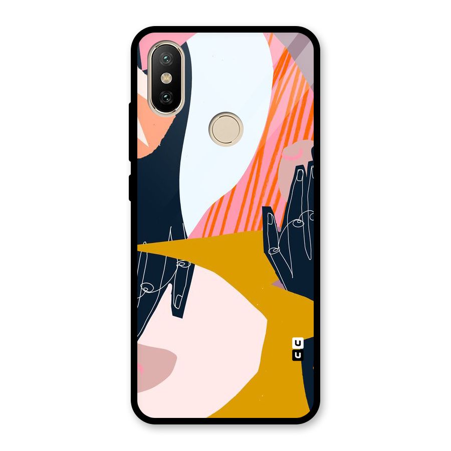 Abstract Hands Glass Back Case for Redmi A2