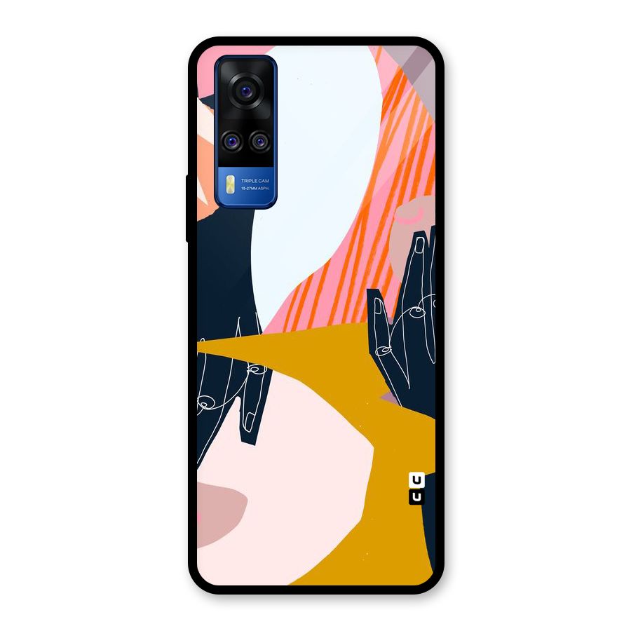 Abstract Hands Glass Back Case for Vivo Y31