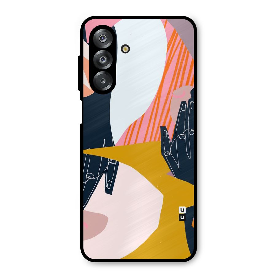 Abstract Hands Metal Back Case for Galaxy A26