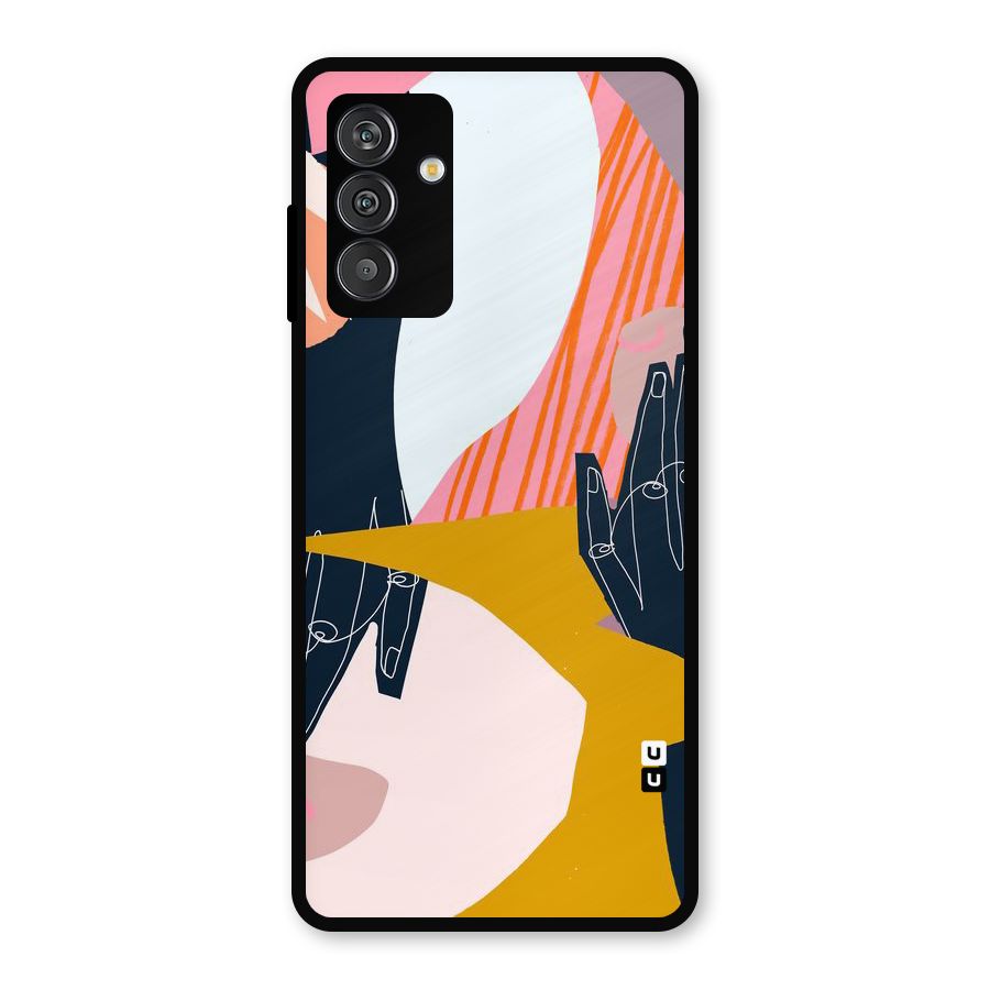 Abstract Hands Metal Back Case for Galaxy F13