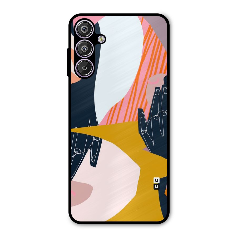 Abstract Hands Metal Back Case for Galaxy M15