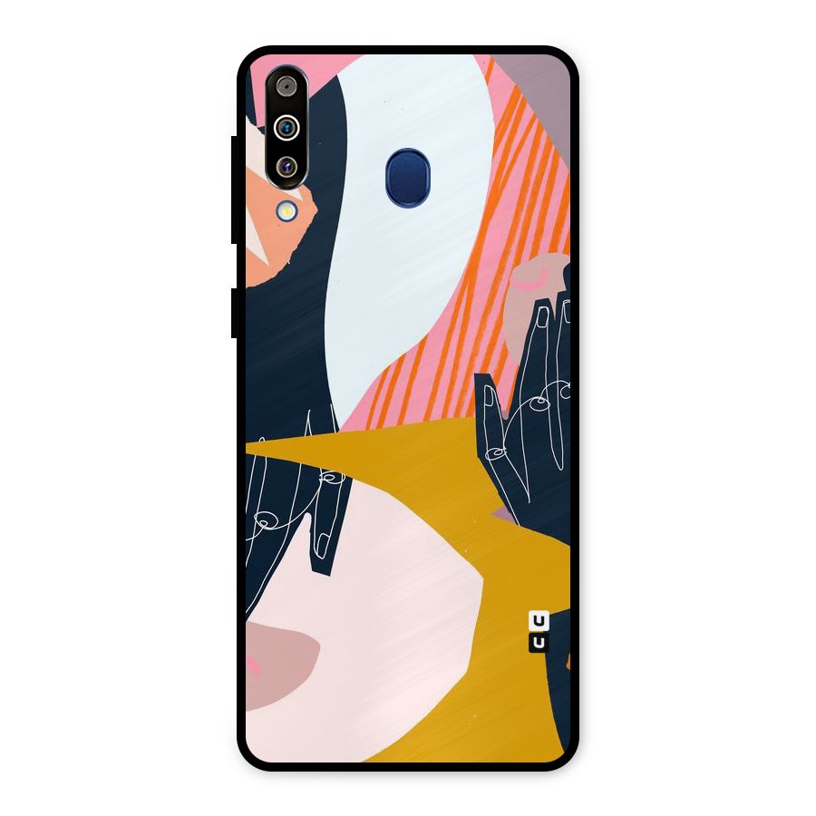Abstract Hands Metal Back Case for Galaxy M30
