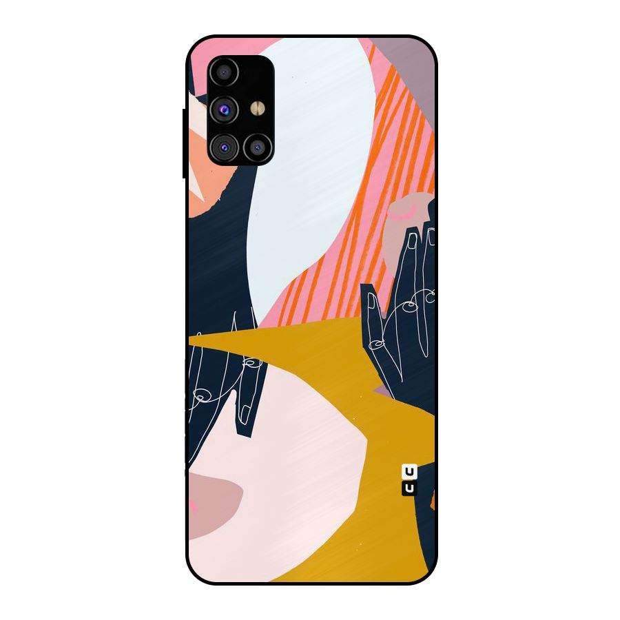Abstract Hands Metal Back Case for Galaxy M31s