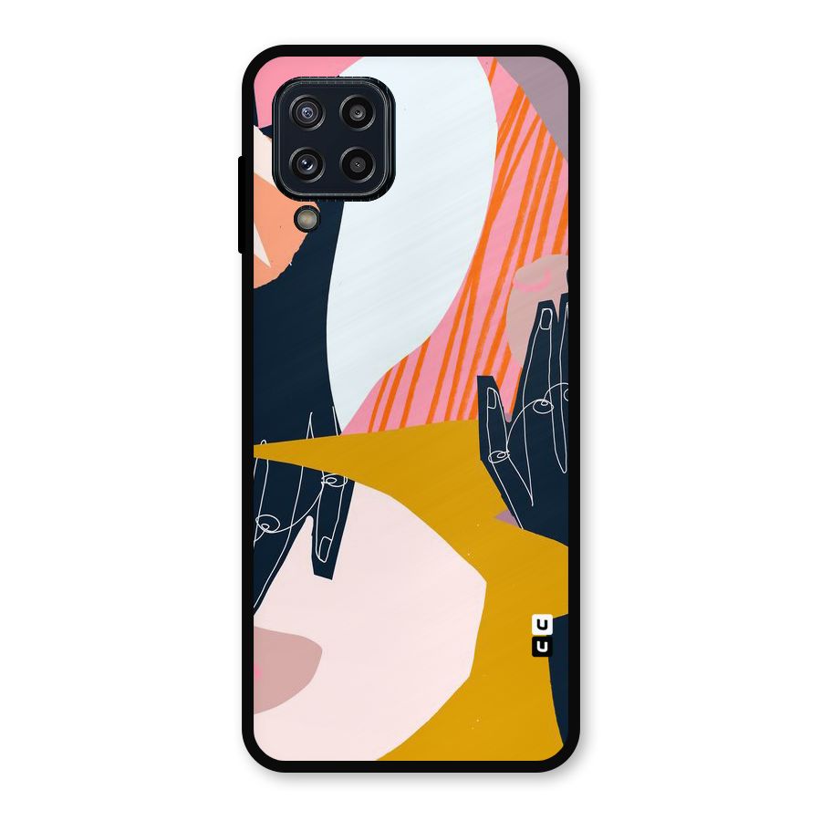 Abstract Hands Metal Back Case for Galaxy M32